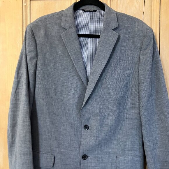 Banana Republic Mens Tailored Fit Two Button Blazer Jacket Size 42R Gray SP EXC - Picture 5 of 12